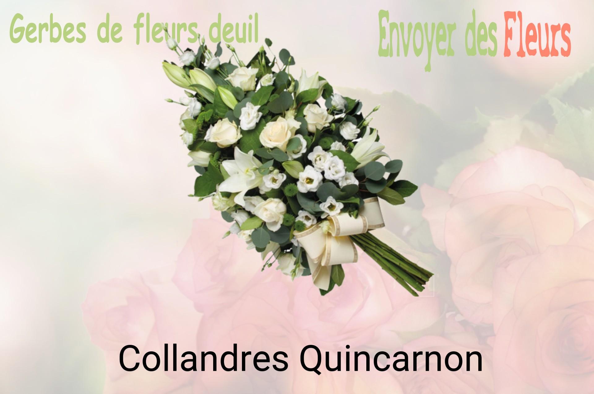 Gerbe de fleurs de deuil livrée à Collandres-Quincarnon